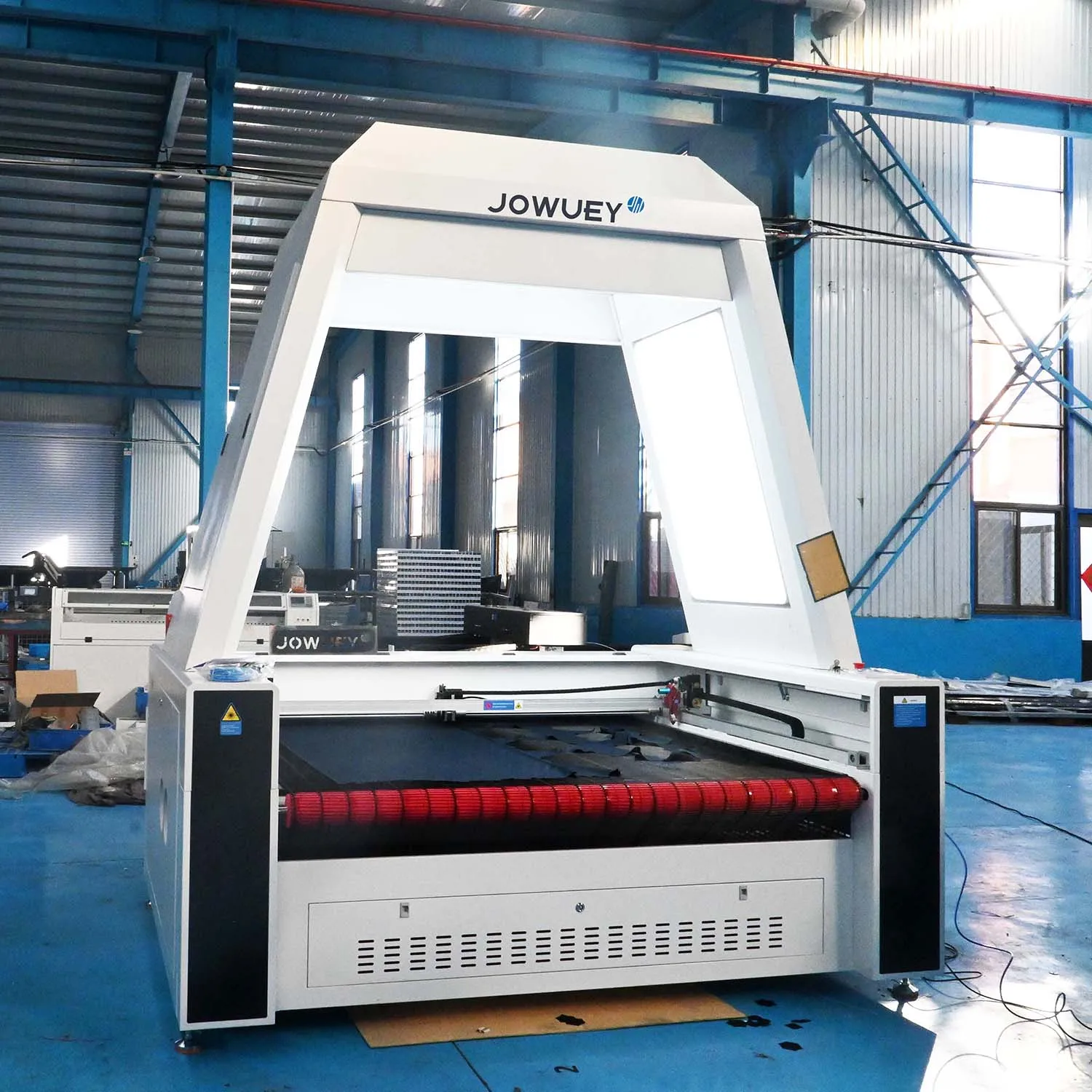 Jowuey 1810 Auto-feeding technical fabric cutting machine cloth cutting machine with big CCD