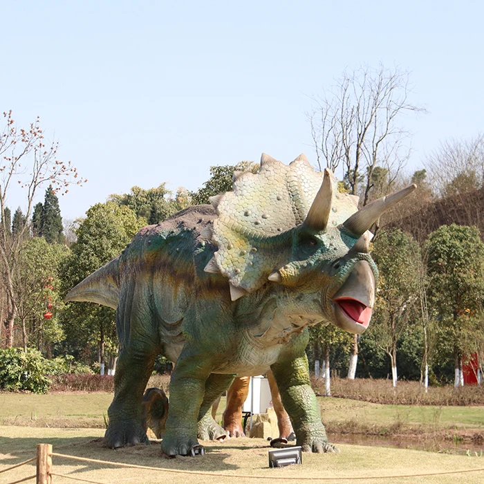 Zigong waterproof silicon animatronic Life Size Giant dinosaur model with sound for dinosaur park