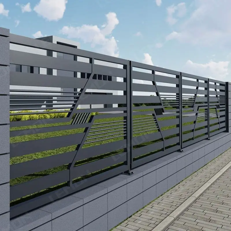High End Hurricaned Impact Aluminum Balustrade Canada Temporary Yard Modern Metal Fences for the Garden