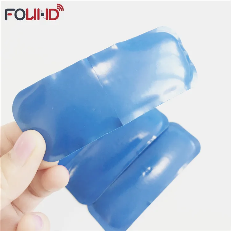 Long range ISO18000-6C 865-868MHz Soft Flexible Passive Blue Rubber UHF Rfid Tire Tag For Vehicle Tracking