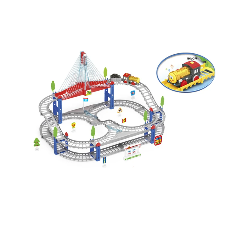 Classic acousto-optic electric track for kids indoor activities playing with fellows