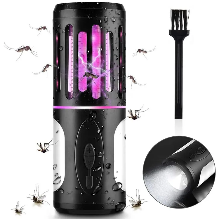 
Outdoor Camping Hiking Waterproof Rechargeable Plastic Repellent Electric Led USB Mosquito Killer Light Lamp 