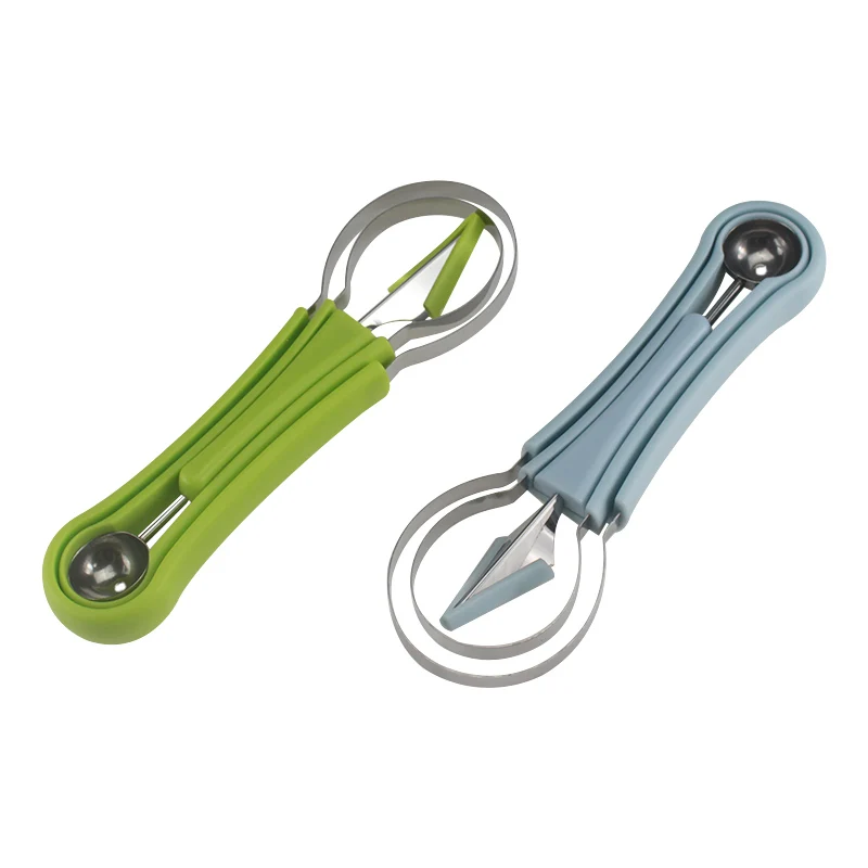 Melon Baller Scoop Set 4 In 1 Stainless Steel Fruit Scooper Seed Remover For Watermelon Slicer