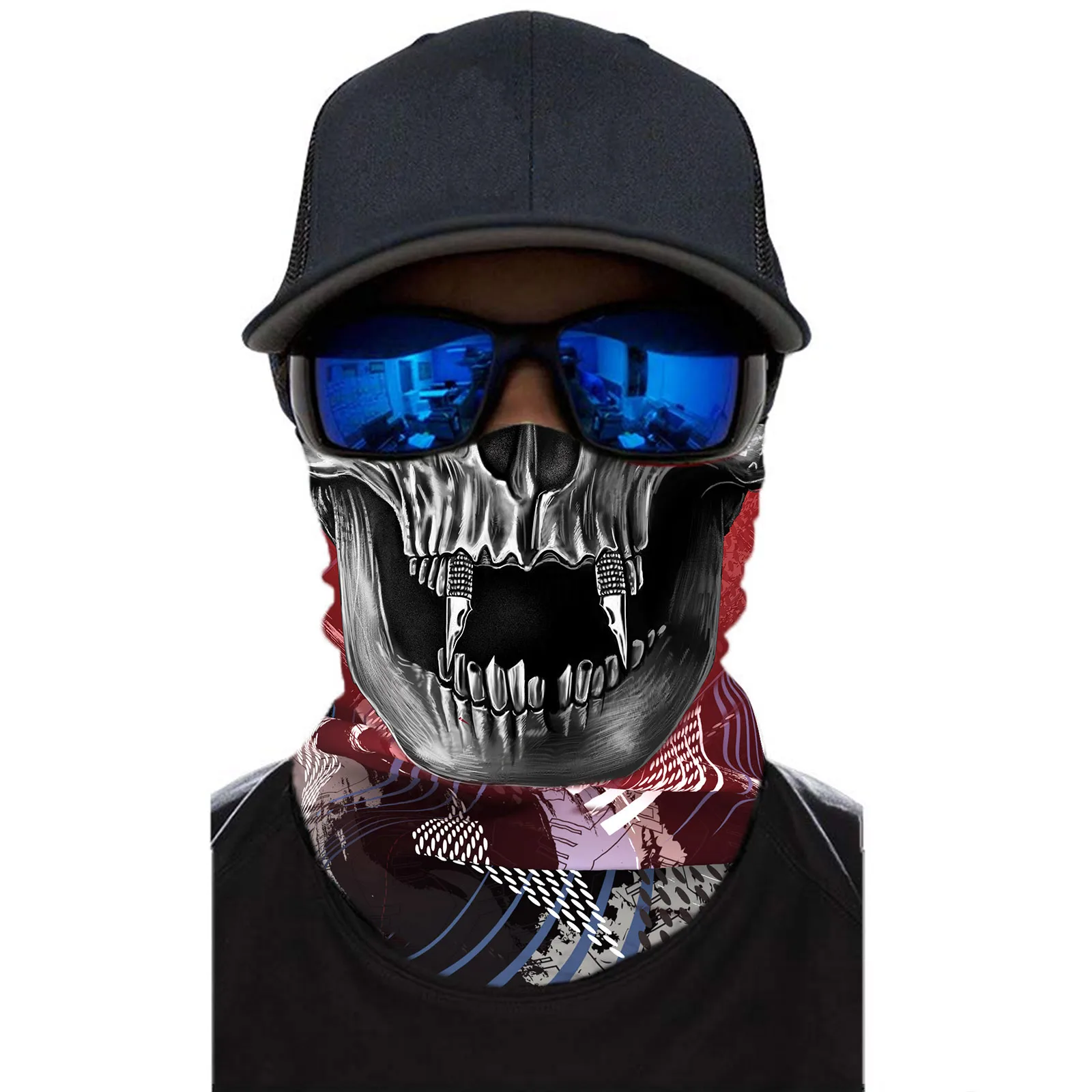 Многофункциональный мотоциклетные байкерские бесшовные лицом черепа буфы