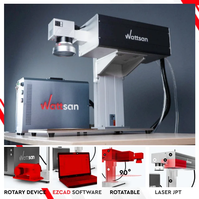 Wattsan UV TT 3W 5W 10W 15W JPT Desktop uv marking machine flying uv laser marking machine with wat
