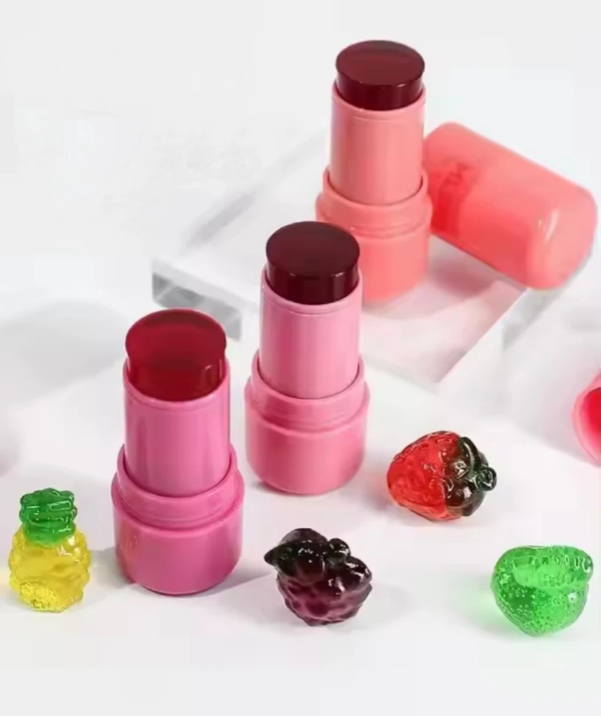 New Popular Cosmetics Long-Lasting Waterproof Cooling Water Jelly Tint Lip Cheek Stain Blush Stick Cruelty-Free Cream Face Use