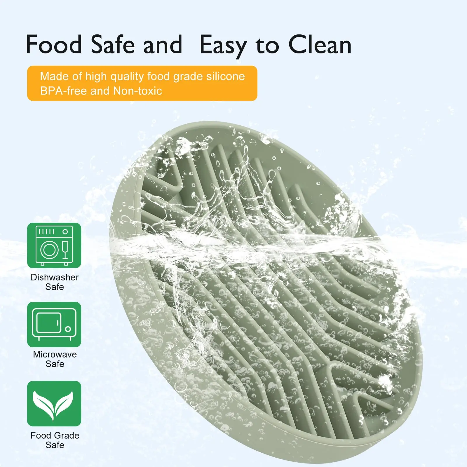 ZMaker Slow Feeder Dog Bowl with Suction Cups Rounded Puzzle Silicone Dog Feeding Bowls Non-Slip Design Dog Slow Feeder Bowl