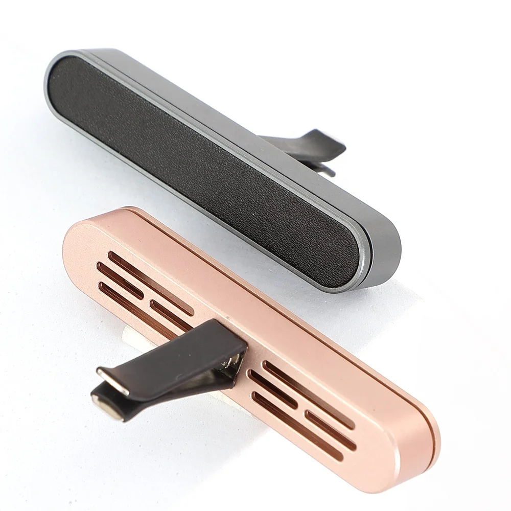 New Design Leather Car Logo Perfume Scent Diffuser Perfume Car air freshener Vent Clip