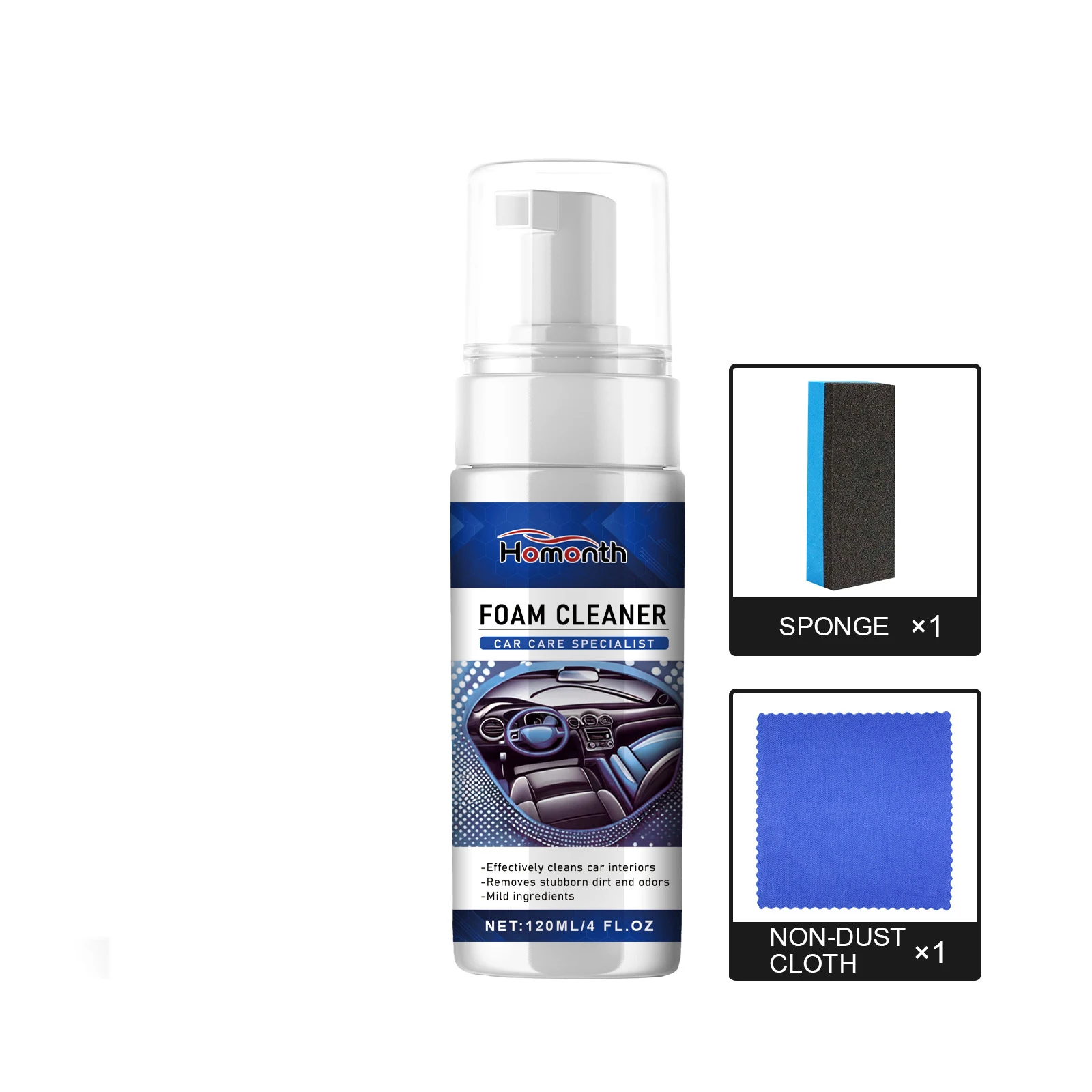 Homonth High Quality Leather Interior Cleaning and Dust Refurbishment Rapid Automotive Interior Cleaning Agent