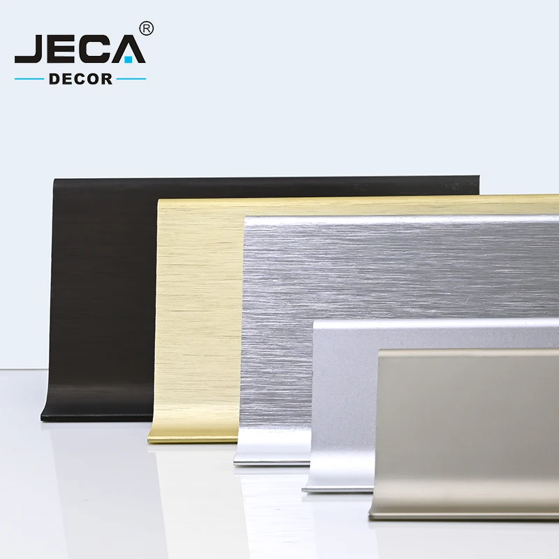 Foshan Factory JECA Aluminum Skirting Board Baseboard Moulding For Floor Decoration Metal Skirting Board Free Sample