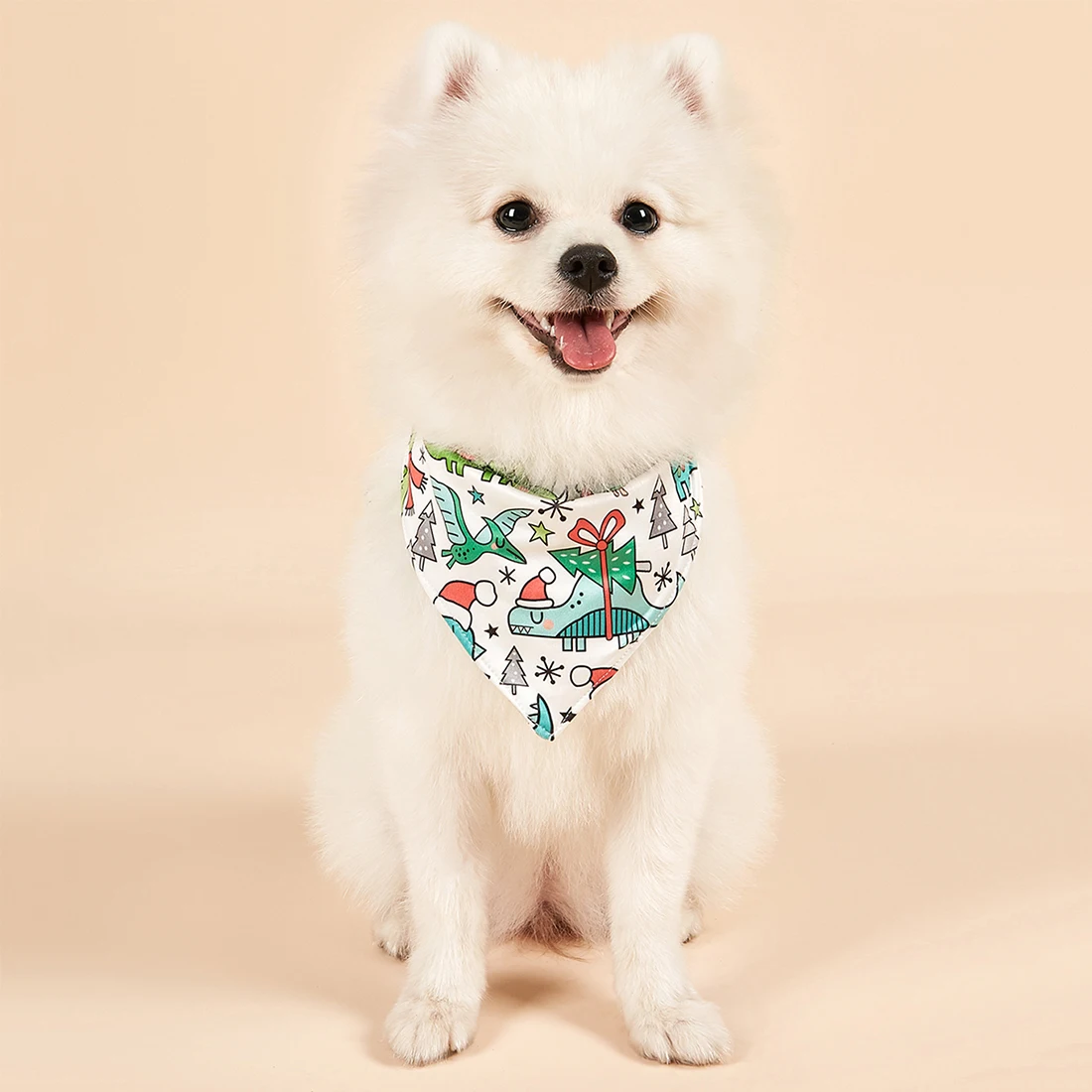 Christmas Design Double Fabric Dog Bandana Small Middle Large Dog Scarf For Holiday