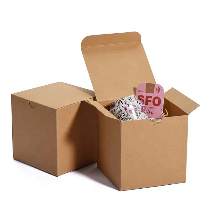 Trade Assurance custom made wholesale brown fancy gift packaging paper box corrugated cardboard paper box