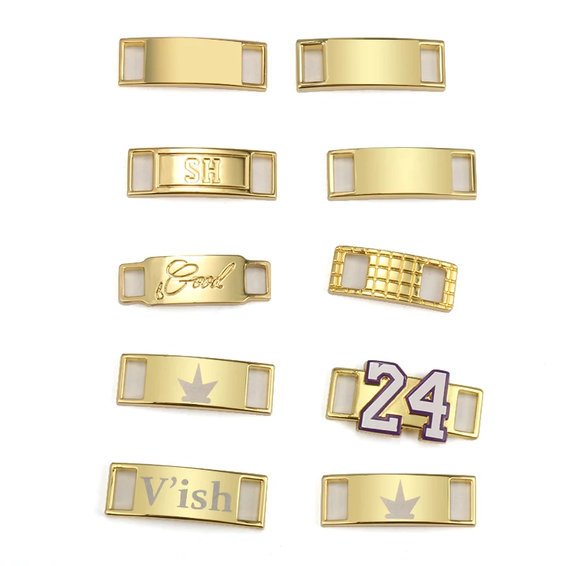 Fashion Design Custom Garment Clothing Accessory Engraved  Plate Tag Brand Name Decorative Bag Metal Tag Label