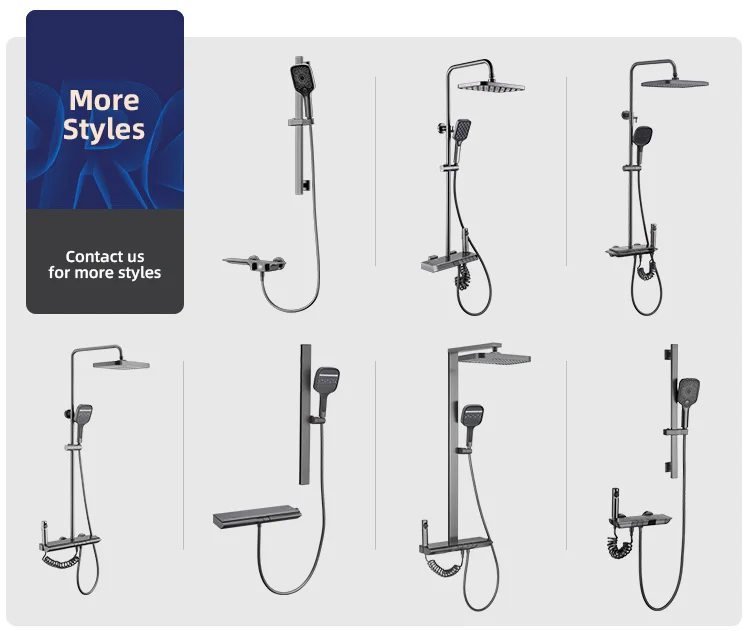 New Product Hot And Cold Ceiling Rainfall 3 Functions Wall Mounted Shower Set Bath Shower Mixer For Sanitary Ware Bathroom Usa