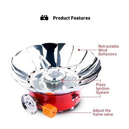 Convenient windproof gas cookers stoves for camping
