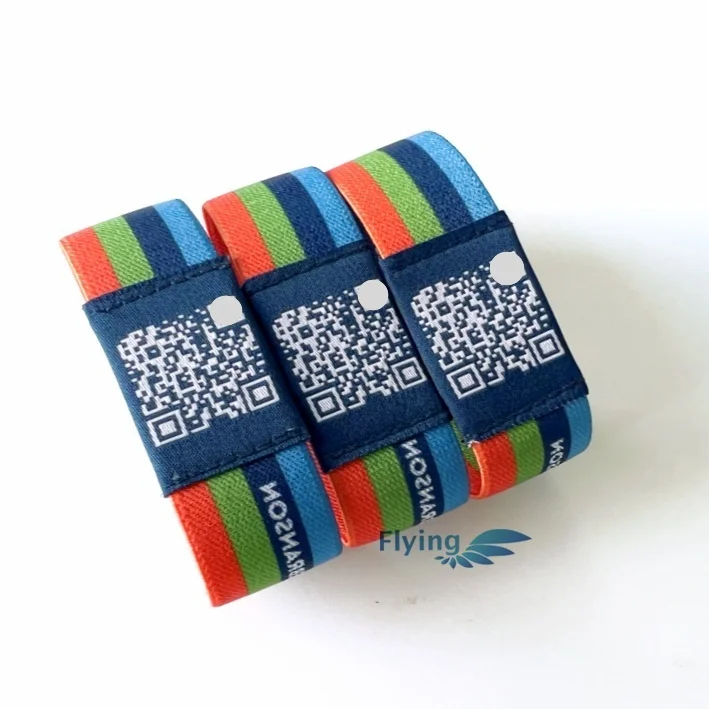 Promotional low price custom logo elastic band wholesale anime designs wristband with logo custom