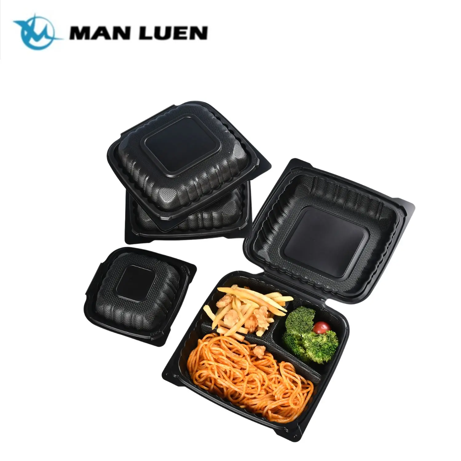 Reusable PP Clamshell Microwavable Sandwich RIce Food Takeaway Hinged Container