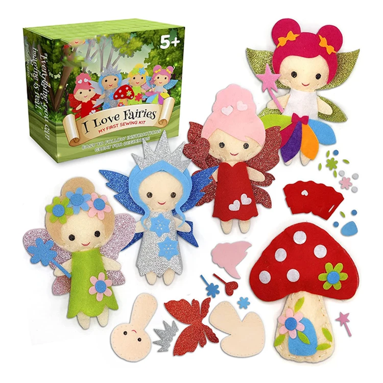 Fairy Creatures DIY Sewing Felt Sewing Kits for Kids  Beginners Educational Felt Sewing Set for Kids