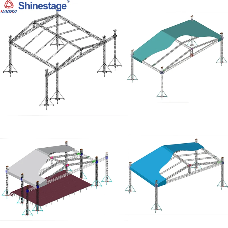 Алюминиевая Ферма для наружных мероприятий, концертная крыша для подвесных динамиков