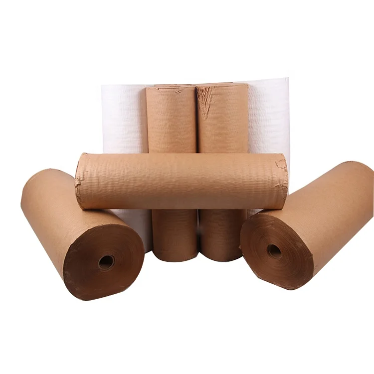 
Factory Price 50CM*100M Recyclable Paper Honeycomb Wholesale Honeycomb Kraft Paper Honeycomb Cushion Paper 