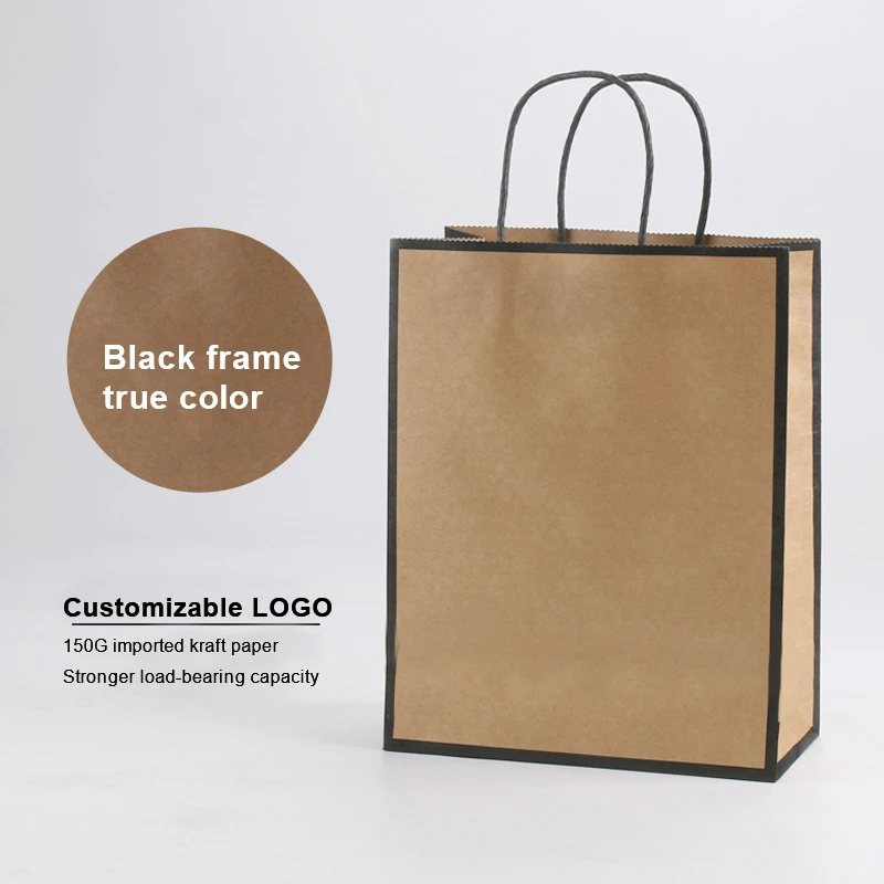 Small Custom Food Color Jumbo Brown Red Color Open Mouthed Kraft Paper Bags