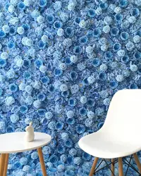 Wholesale Custom White Pink Wedding Supplies Decoration Rose Backdrop Silk Artificial Decorative Flower Wall