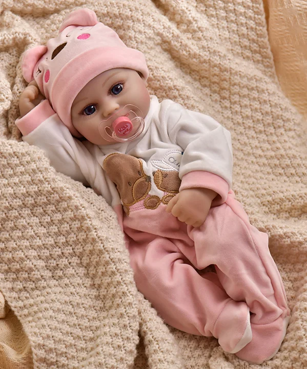 Various clothing styles full body vinyl 40cm real skin touch toy baby doll reborn doll