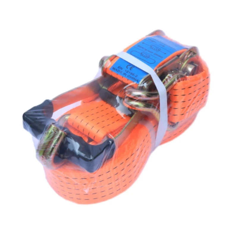 50mm double J hook with rubber handle cargo lashing belt load tension set sling cargo lashing belt