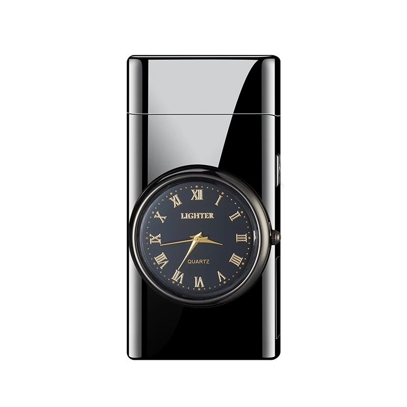 DEBANG Multifunctional Watch Smoking Lighter Windproof Double Arc USB Rechargeable Lighter Customized With Flashlight and Watch