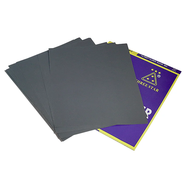 Sample Free Factory 230 x 280mm silicon carbide waterproof latex backing sandpaper grit P60 to 4000 abrasive sand paper roll
