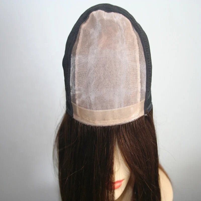 Perfect Natural Hairline 14inch Chinese Human Hair Silk Top Women Full Head Entire Wigs for Asians