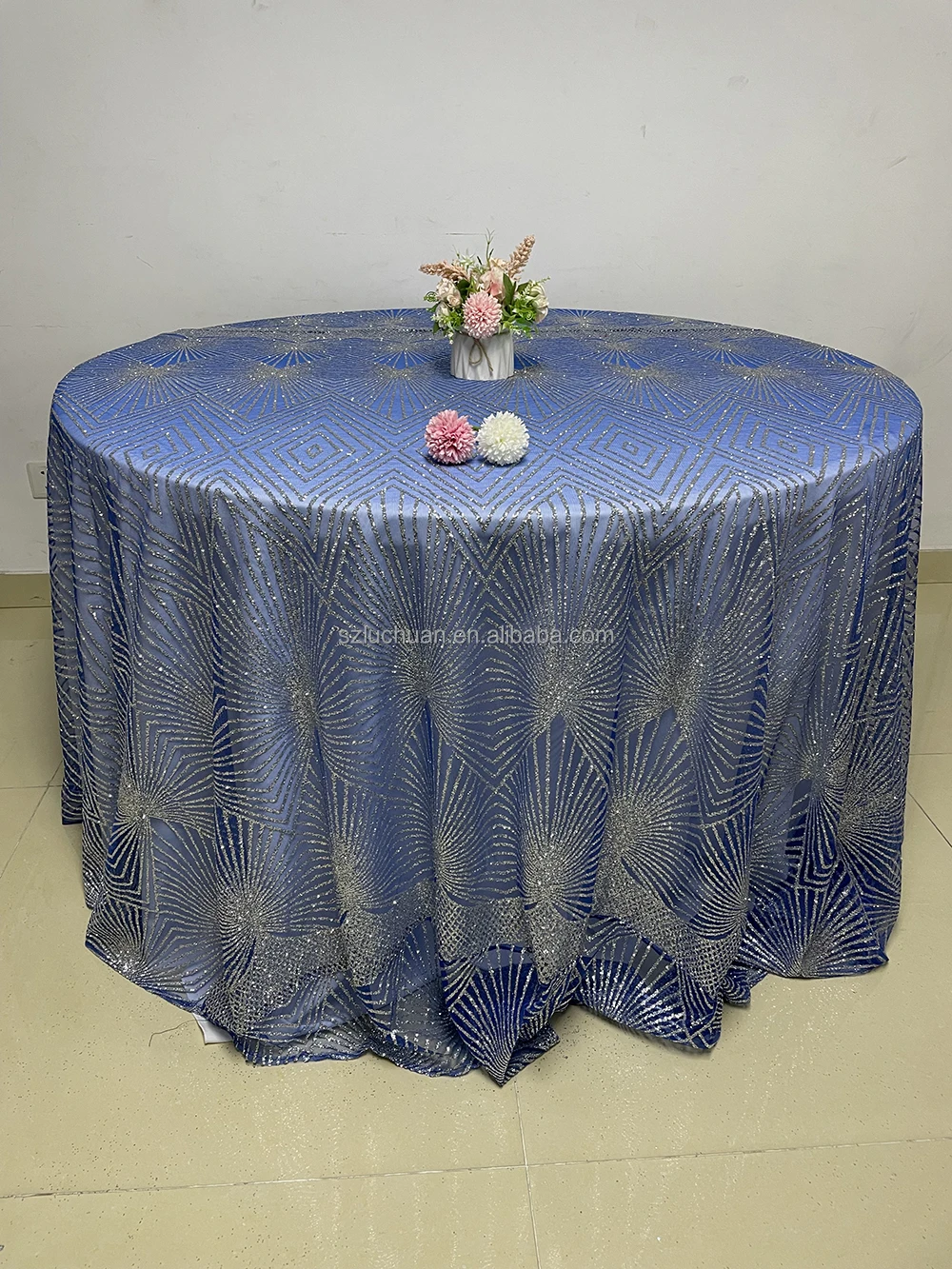 Gold Table Cloths Round Wedding Sequins Cheap Table Cloth Party Tablecloths Round 120 inch Wedding