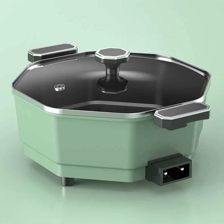 Large Capacity Multi-Functional Non-Stick Steel & Ceramic Electric Hot Pot Integrated Dormitory Pan for Home Cooking Frying