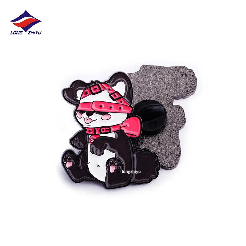 Longzhiyu 17 years factory high quality custom anime dog pins metal animal lapel pins custom soft hard enamel pins