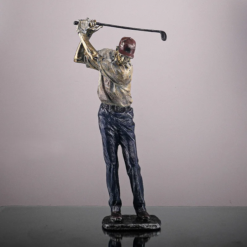 Simple Golf Sports Figure Resin Crafts Creative Living Room, Home, Study, Desk Decoration and statue Decoration