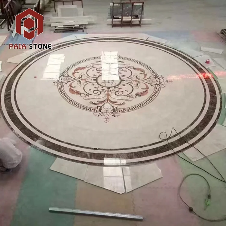 Very nice design of Water jet pattern marble flooring tiles interior hotel design, Waterjet Pattern Floor Design