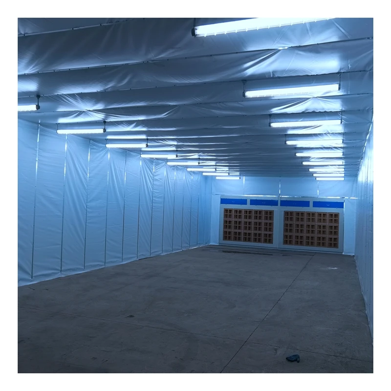 Coloreeze Retractable paint booth for spray paint on large workpieces painting booth