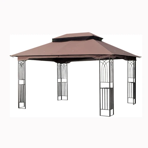 13x10 Outdoor Patio Gazebo Canopy Tent With Ventilated Double Roof And Mosquito net(Detachable Mesh Screen On All Sides),Suitabl