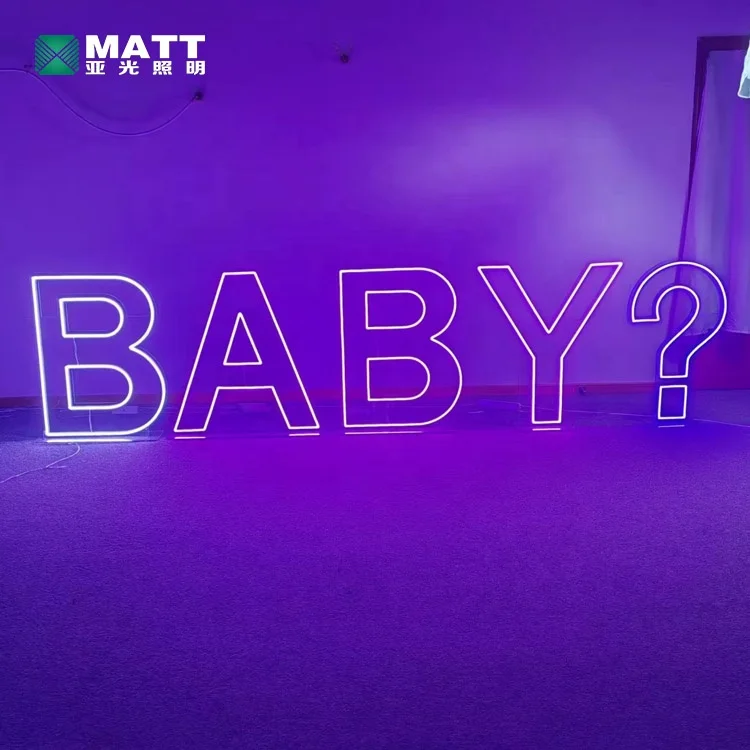Matt Dropshipping 1FT 2FT 3FT 4FT Custom A to Z RGB light up letters neon sign for party supplies