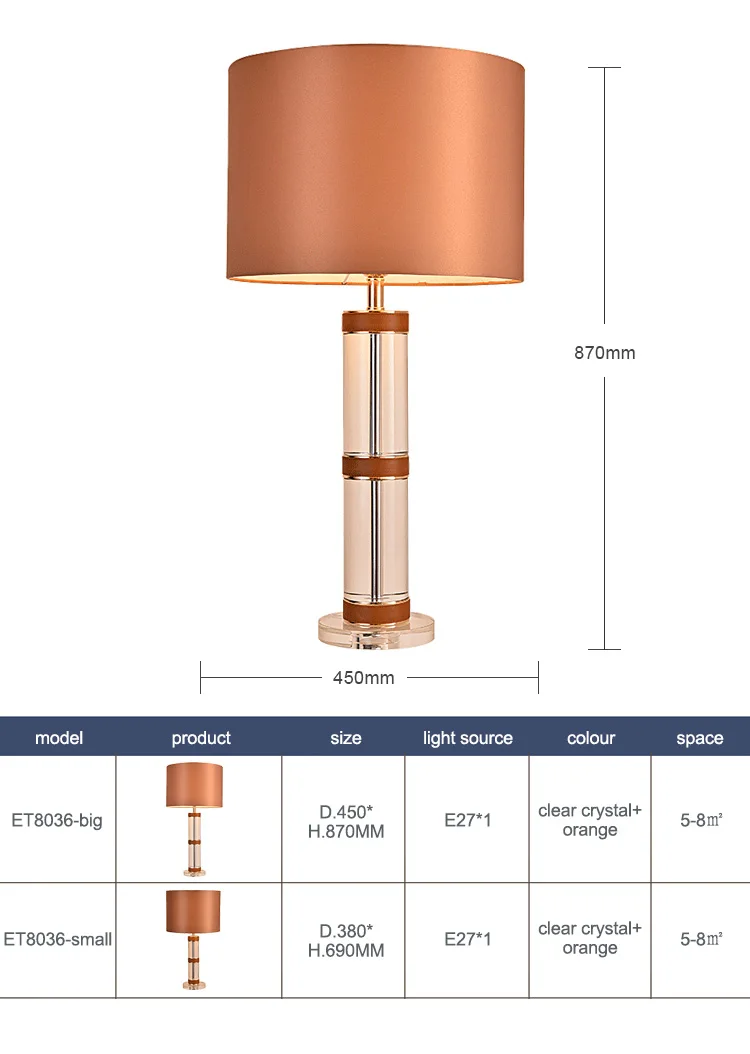 
Fancy luxury artistic white fabric shade translucent glass round fabric tube base neck side table lamp 