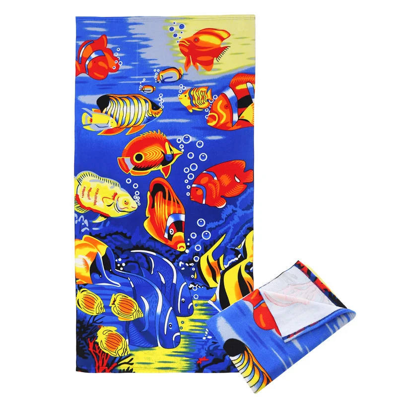 Custom Soft Microfiber Sublimated Digital Beach Towel Printed Logo Sport Bath Towel Colorful Personalized Beach Towel