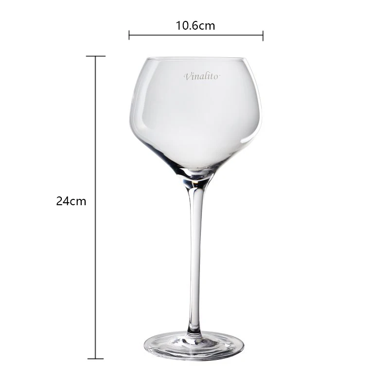 500ml lead-free crystal long stem Bordeaux Burgundy Clear Tasting red and white wine glasses modern champagne glassware
