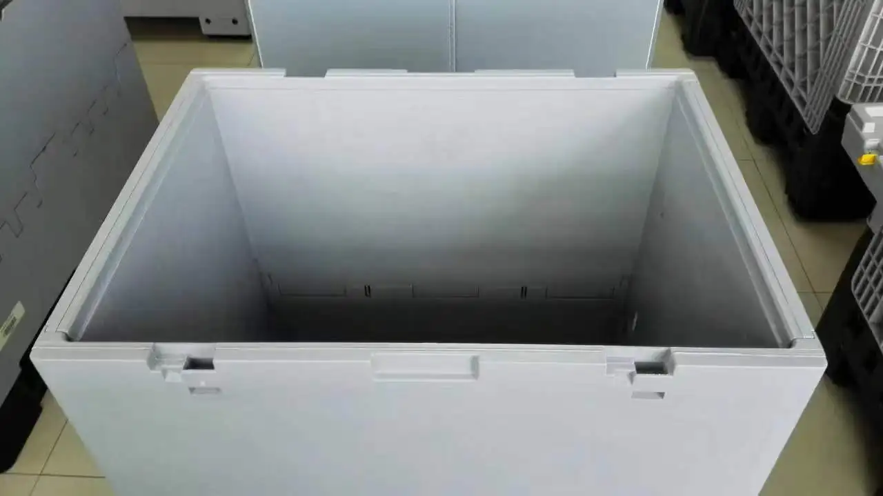 Warehouse Recyclable Lockable Low Price Plastic Compact Foldable IBC with Disposable Liner and Valve Prevents Contamination