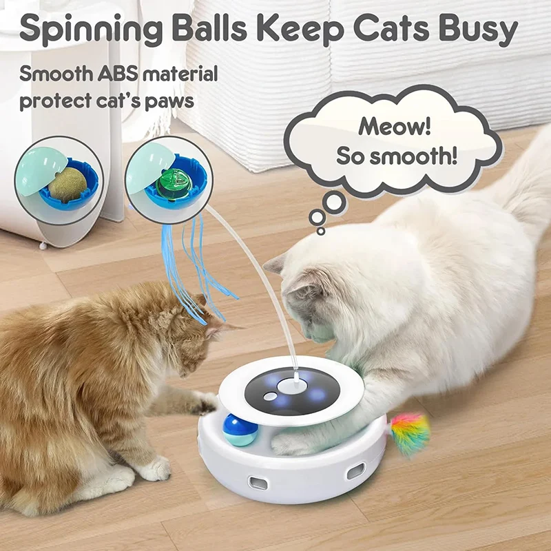 New Factory Price ODM&OEM Smart Butterfly Automatic Pet Teaser Ball Feather Interactive Cat Toys