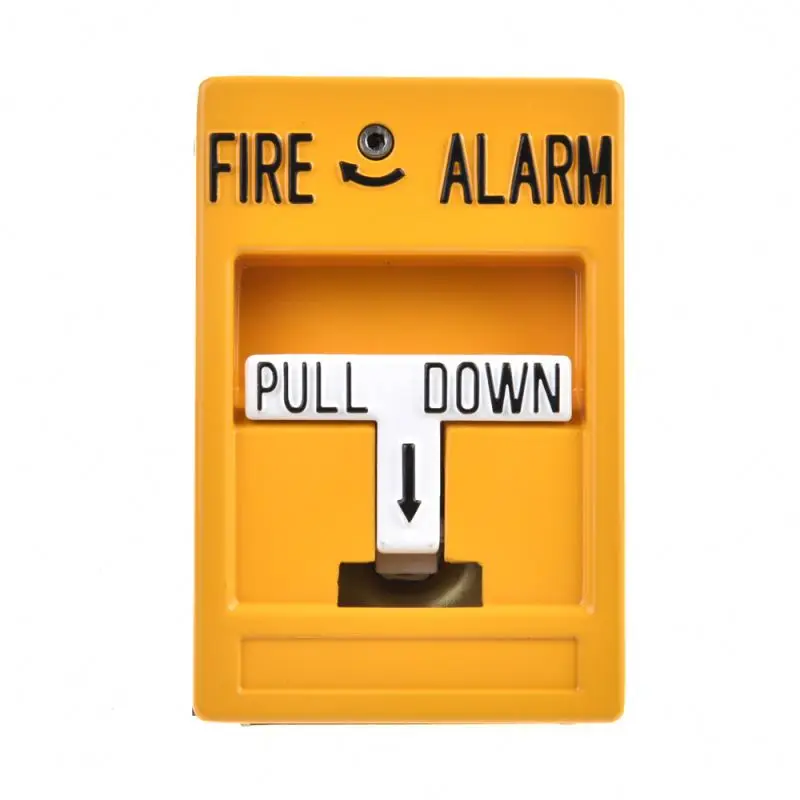 Fire Alarm Pull Station Metal Yellow Manual Pull Station for fire emergency Fire Alarm panic push button M3001-Y customizable
