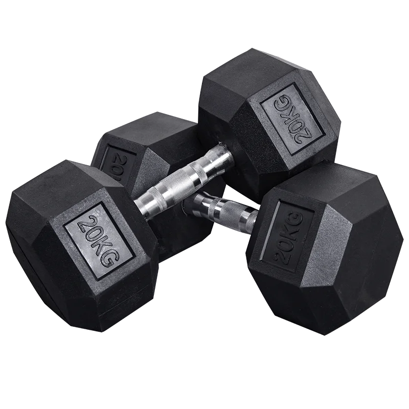 Небольшой минимальный заказ, высокое качество, унисекс, черный, с резиновым покрытием, для спортзала, съемная, 10 кг, набор гантелей, черный, для фитнеса, OEM-изображение