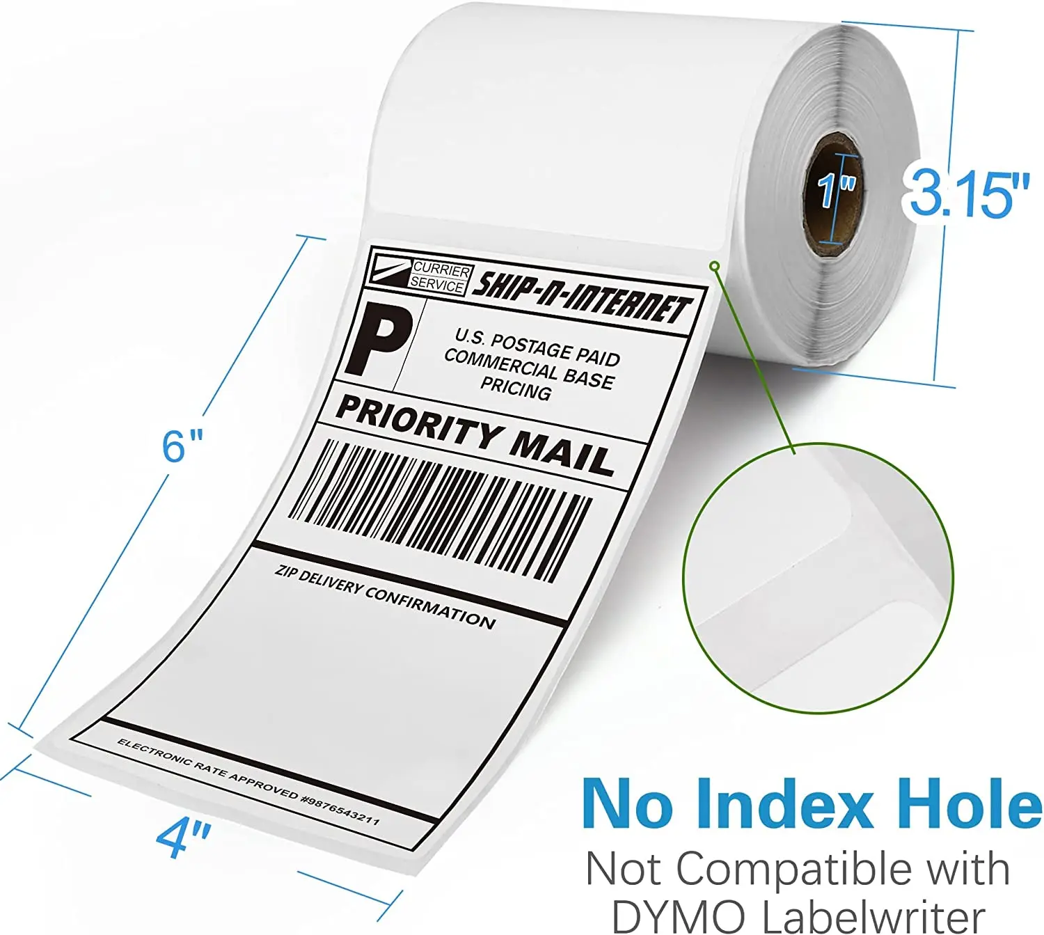 thermal labels 58x40 Thermal Paper Label Rolls Self-Adhesive Paper Label for shipping packaging
