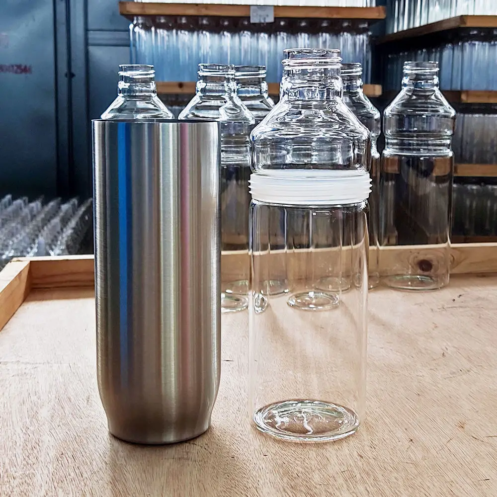 Top Quality Glass Water Bottle 850ml Glass Liner Stainless Steel Eco-friendly Bpa Free Double Wall Water Flask