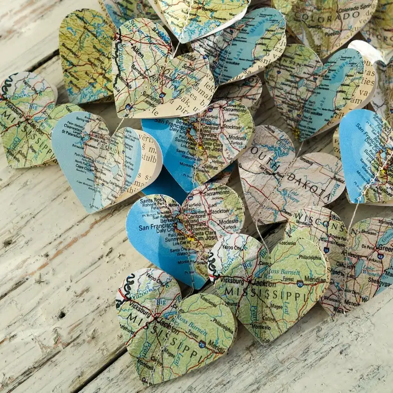 specially Travel wedding decor with map