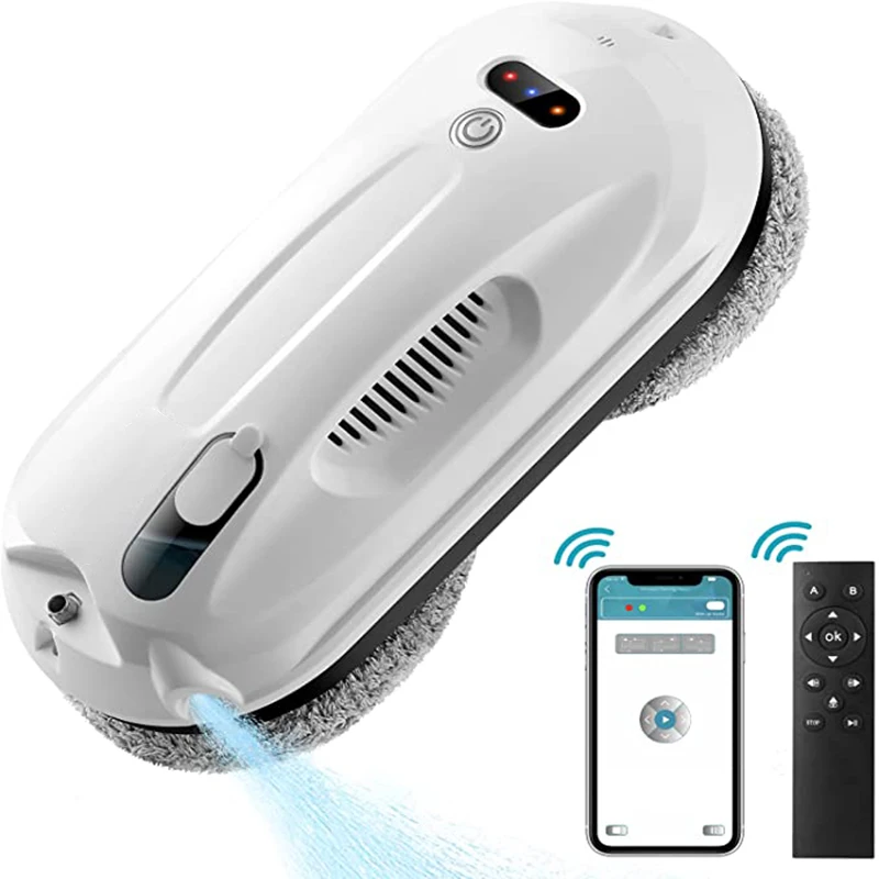 dropship app and remote control smart electric windows cleaning robot auto spray water window glass cleaner with water tank